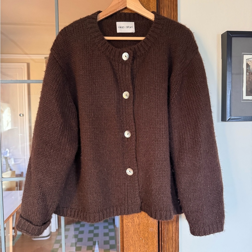 Nikki Chasin Chocolate Brown Women's Cardigan
